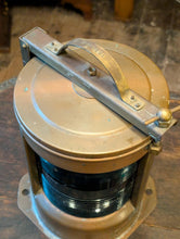 Load image into Gallery viewer, Vintage Brass Ship’s Starboard Bulkhead  Navigation Light – Green Table Lamp -  31cm
