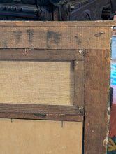 Load image into Gallery viewer, Antique Green And Gilt Gustavian Trumeau / Wall  Mirror With Cherub Putti Painting
