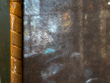 Load image into Gallery viewer, Antique Green And Gilt Gustavian Trumeau / Wall  Mirror With Cherub Putti Painting
