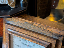 Load image into Gallery viewer, Edwardian Arts And Crafts Oak Wall Barometer - Working English Weather Station
