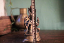 Load image into Gallery viewer, Early 20th.C Bronze Seated Ganesha Figure – Four-Armed Hindu Deity – 10.5cm Tall
