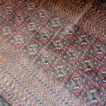 Load image into Gallery viewer, 4&#39;2&quot; x 7&#39;4&quot; - Vintage Afghan Baluch (Baluchi) Tribal Hand-Knotted Wool Rug - Rust Red &amp; Brown - 128 x 224 cm
