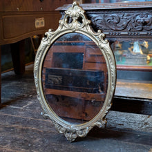 Load image into Gallery viewer, Vintage Gilt Oval Wall Mirror With Ornate Rococo Style Frame And Foxed Glass, 72 x 45cm
