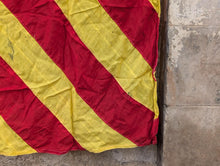 Load image into Gallery viewer, Vintage Naval Signalling Flag In Red &amp; Yellow Diagonal Stripes Maritime Signal Flag - 113 X 70 Cm / 44 1/2" X 27 1/2"
