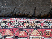 Load image into Gallery viewer, 3'11" x 6'6" - Vintage Anatolian Tribal Pictorial Hand-Knotted Wool Rug With Animal Motifs - Red &amp; Multi - 119 x 199 cm
