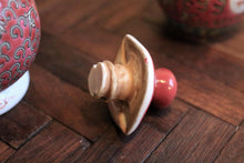 Load image into Gallery viewer, Vintage Chinese Pink Chinoiserie Lidded Ginger Jars &amp; Stoppered Bottle Trio
