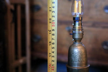 Load image into Gallery viewer, Vintage Engraved Brass Table Lamp South Asian Bottle Form - 50cm
