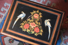 Load image into Gallery viewer, Hand Painted Indian Folk Art Cabinet With Floral Panels - Small Storage Cupboard With Drawer
