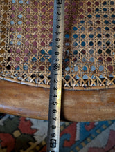 Load image into Gallery viewer, Antique Elm Cane Chair With Woven Seat &amp; Back - Petite Occasional Or Child’s Chair
