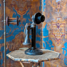 Load image into Gallery viewer, Antique Candlestick Telephone With Receiver - Early 20th Century Desk Phone
