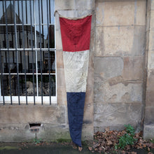 Load image into Gallery viewer, Large Antique Nautical Pennant Flag, Red White Blue Maritime - Wall Hanging - 58 x 234 Cm (22.8 x 92.1 In)
