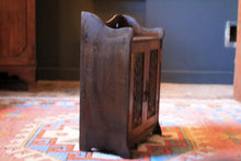Load image into Gallery viewer, Antique Arts and Crafts Carved Oak Smoker’s / Pipe Cabinet C.1910
