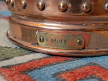 Load image into Gallery viewer, Antique Riveted Copper Fire Extinguisher Cylinder With Brass Fittings &amp; Chain - 61cm 24"
