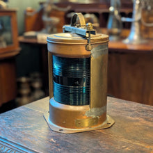 Load image into Gallery viewer, Vintage Brass Ship’s Starboard Bulkhead  Navigation Light – Green Table Lamp -  31cm
