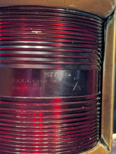 Load image into Gallery viewer, Vintage Brass Ship’s Port Bulkhead  Navigation Light – Red Table Lamp -  31cm
