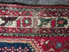 Load image into Gallery viewer, 5'1" x 3'3" - Vintage Tribal Medallion Hand-Knotted Wool Rug - Red &amp; Midnight Blue - 154 x 100 cm
