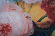 Load image into Gallery viewer, Large Floral Still Life Oleograph Print In Ornate Gilt Frame - 84 x 97 cm
