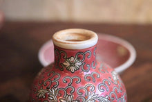 Load image into Gallery viewer, Vintage Chinese Pink Chinoiserie Lidded Ginger Jars &amp; Stoppered Bottle Trio
