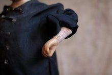 Load image into Gallery viewer, Antique Chinese Papier Mache Doll Figure - Man - Silk Clothes - 29cm
