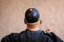 Load image into Gallery viewer, Antique Chinese Papier Mache Doll Figure - Man - Silk Clothes - 29cm

