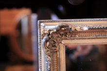 Load image into Gallery viewer, Antique Gilt Wood &amp; Gesso Wall Mirror- Rococo - Gold Frame - 38 x 46 cm
