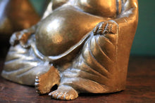 Load image into Gallery viewer, Vintage Cast Brass Laughing Buddha Figure Statue - 22cm
