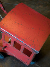 Load image into Gallery viewer, Vintage Red Tinplate Crane Truck Toy
