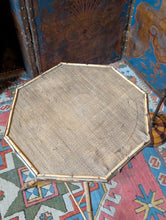 Load image into Gallery viewer, Vintage Bamboo &amp; Cane Tripod Plant Stand Or Occasional Table - 69cm
