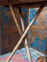 Load image into Gallery viewer, Vintage Bamboo &amp; Cane Tripod Plant Stand Or Occasional Table - 69cm

