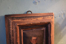 Load image into Gallery viewer, Antique Miniature Portrait In Gilt Frame – Small Framed Gentleman Painting – 9 x 8 cm
