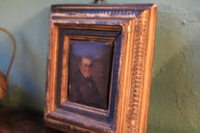Load image into Gallery viewer, Antique Miniature Portrait In Gilt Frame – Small Framed Gentleman Painting – 9 x 8 cm
