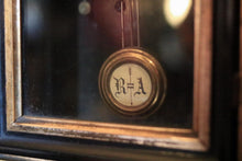 Load image into Gallery viewer, Antique Mantel Clock With Walnut Case, Glazed Door, Roman Numeral Dial &amp; Pendulum - Working - 32 x 22 x 9.5cm
