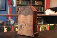 Load image into Gallery viewer, Antique Mantel Clock With Walnut Case, Glazed Door, Roman Numeral Dial &amp; Pendulum - Working - 32 x 22 x 9.5cm
