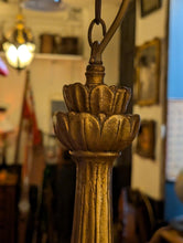 Load image into Gallery viewer, Vintage Gilt Wood 5-Arm Chandelier Rewired, Neoclassical Ceiling Light, 52cm Tall x 49cm Wide
