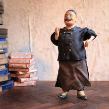 Load image into Gallery viewer, Antique Chinese Papier Mache Doll Figure - Man - Silk Clothes - 29cm
