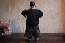Load image into Gallery viewer, Antique Chinese Papier Mache Doll Figure - Man - Silk Clothes - 29cm
