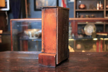 Load image into Gallery viewer, Antique Wooden Mantel Clock In Working Order - Murr &amp; Sons Bellingham, Painted Detail
