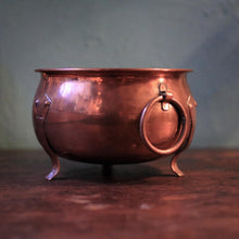 Load image into Gallery viewer, Early 20th.C Arts &amp; Crafts Copper Tripod Planter / Bowl / Jardiniere
