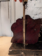 Load image into Gallery viewer, Antique Carved Wooden Corner Wall Brackets Pair - Gothic Revival Grotesque Mask Corbels  - 21cm Tall x 23cm
