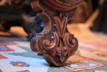 Load image into Gallery viewer, Antique Carved Wooden Barometer &amp; Thermometer - Weather Station - 1902
