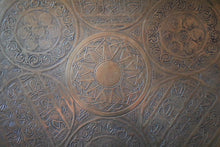 Load image into Gallery viewer, Large Antique Islamic Brass Tray - Arabic Calligraphy - Octagonal Engraved Serving Tray - 59cm / 23.2in
