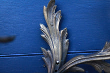 Load image into Gallery viewer, Antique Rococo Revival Wall Sconces – Pair Of Gilt Metal Two-Light Candle Holders
