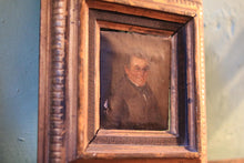 Load image into Gallery viewer, Antique Miniature Portrait In Gilt Frame – Small Framed Gentleman Painting – 9 x 8 cm
