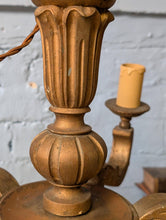 Load image into Gallery viewer, Vintage Giltwood 6-Arm Chandelier - French Rococo Revival Ceiling Light - 53cm Dia - Rewired
