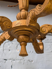 Load image into Gallery viewer, Vintage Giltwood 6-Arm Chandelier - French Rococo Revival Ceiling Light - 53cm Dia - Rewired
