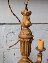 Load image into Gallery viewer, Vintage Giltwood 6-Arm Chandelier - French Rococo Revival Ceiling Light - 53cm Dia - Rewired
