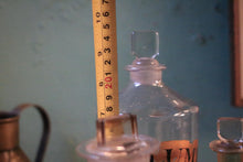 Load image into Gallery viewer, Antique Apothecary Chemist Bottles Set - Labeled Glass Stoppered Pharmacy Jars - Largest 24cm (9.4")
