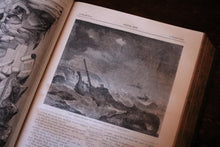 Load image into Gallery viewer, Antique Victorian Holy Bible Illustrated - Cassell Petter &amp; Galpin - Leather Bound Gilt Spine - Over 900 Engravings - C.1860
