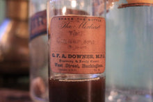 Load image into Gallery viewer, Antique Apothecary Chemist Bottles Set - Labeled Glass Stoppered Pharmacy Jars - Largest 24cm (9.4")
