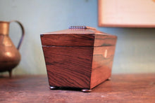 Load image into Gallery viewer, Antique Georgian Rosewood Tea Caddy - C.1810 - 20 X 11 X 13 Cm
